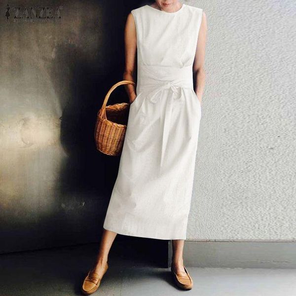 womens fashion summer midi dress party holiday dresses with belt female solid kaftan zanzea elegant sleeveless vestidos oversize casual, Black;gray
womens fashion summer midi dress party holiday dresses with belt female solid kaftan zanzea elegant sleeveless vestidos oversize casual, Black;gray