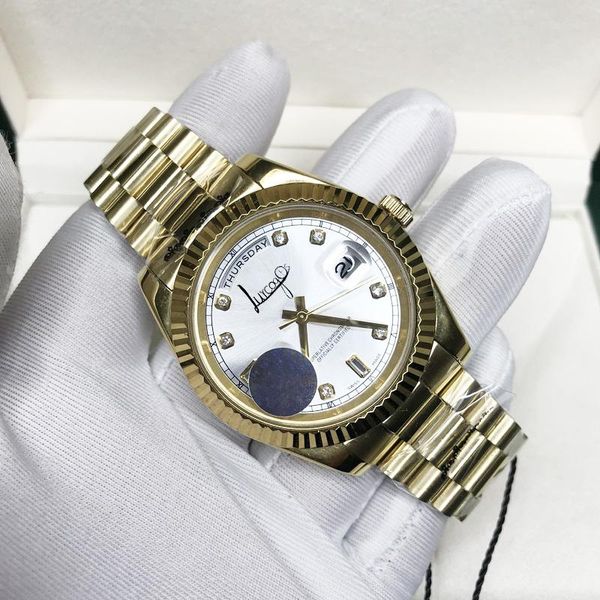 wristwatches 18k gold silver dial luxury watch men quality sapphire glass 40mm size automatic self-winding sweeping watches, Slivery;brown
wristwatches 18k gold silver dial luxury watch men quality sapphire glass 40mm size automatic self-winding sweeping watches, Slivery;brown