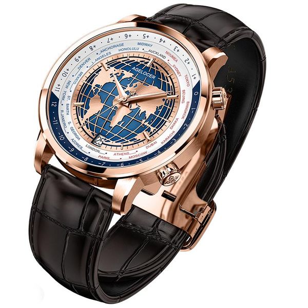 mens worldtime automatic mechanical movement watches calendar sapphire leather multiple time zone watch wristwatches, Slivery;brown
mens worldtime automatic mechanical movement watches calendar sapphire leather multiple time zone watch wristwatches, Slivery;brown