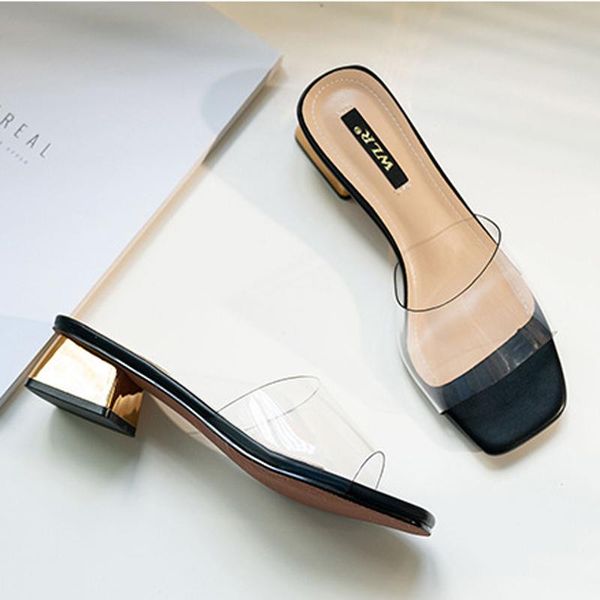 dress shoes thick square low heels woman transparent sandals plus size 42/43 ladies flip flops ol nude sandalias mujer clear slippers, Black
dress shoes thick square low heels woman transparent sandals plus size 42/43 ladies flip flops ol nude sandalias mujer clear slippers, Black