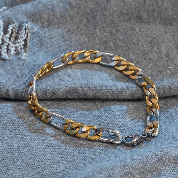 link, chain 2021 trendy stainless steel bracelets for men classic punk curb cuban link bracelet on the hand jewelry gifts, Black
link, chain 2021 trendy stainless steel bracelets for men classic punk curb cuban link bracelet on the hand jewelry gifts, Black