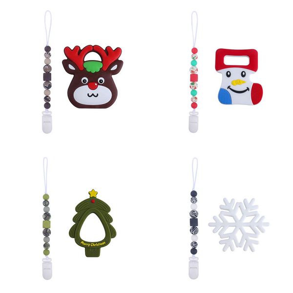 christmas silicone gel teethe pacifier holder clip soother chain baby infant kids bead ring with elk snowflake xmas tree nipple teether diy
christmas silicone gel teethe pacifier holder clip soother chain baby infant kids bead ring with elk snowflake xmas tree nipple teether diy