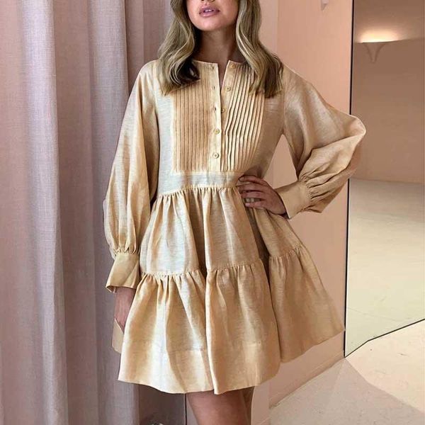 casual dresses boho inspired long sleeve pleated mini dress women buttons o-neck 2021 fall chic ladies loose fit retro, Black;gray
casual dresses boho inspired long sleeve pleated mini dress women buttons o-neck 2021 fall chic ladies loose fit retro, Black;gray