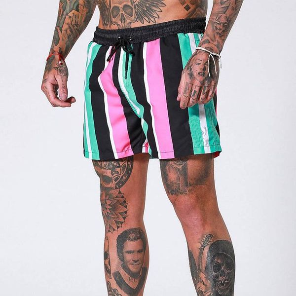 men stripe elastic quick drying sport shorts breathable for summer beach running gdd99 men's, White;black
men stripe elastic quick drying sport shorts breathable for summer beach running gdd99 men's, White;black