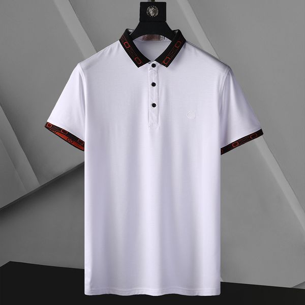 men's polo european american fashion brand quality t-shirt letter embroidered short sleeve casual polos and business double lapel shirt, White;black
men's polo european american fashion brand quality t-shirt letter embroidered short sleeve casual polos and business double lapel shirt, White;black