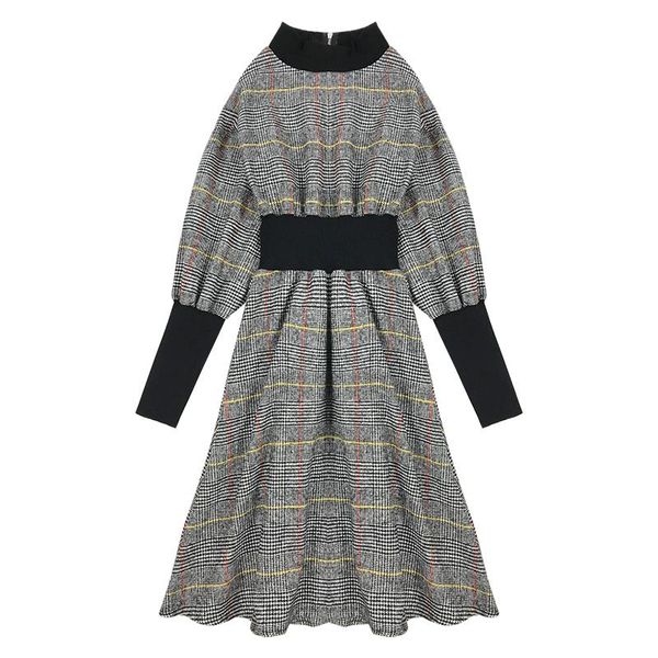 casual dresses perhaps u vintage tweed plaid black khaki stand collar midi dress autumn winter elegant puff sleeve d0863 back zipper, Black;gray
casual dresses perhaps u vintage tweed plaid black khaki stand collar midi dress autumn winter elegant puff sleeve d0863 back zipper, Black;gray