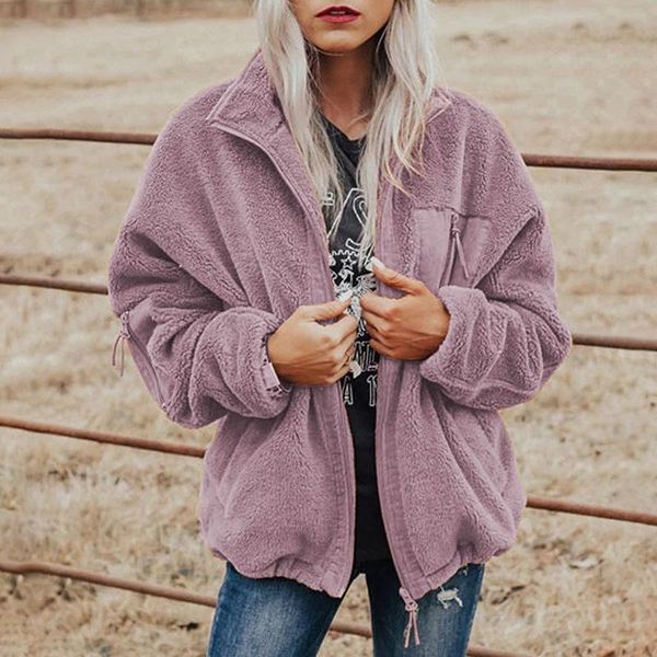women's wool & blends shiying woolen jacket women winter long-sleeved plush loose warm cardigan coats and jackets, Black
women's wool & blends shiying woolen jacket women winter long-sleeved plush loose warm cardigan coats and jackets, Black