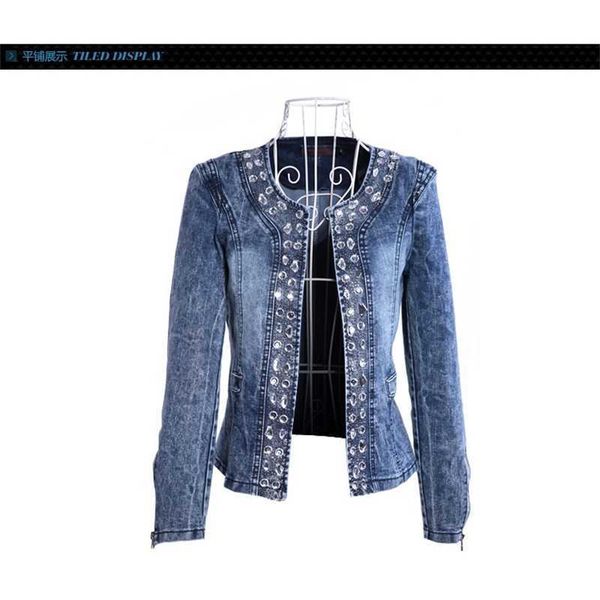 stretch denim jacket women's handmade sequin 2021 spring denim jacket, Black;brown
stretch denim jacket women's handmade sequin 2021 spring denim jacket, Black;brown