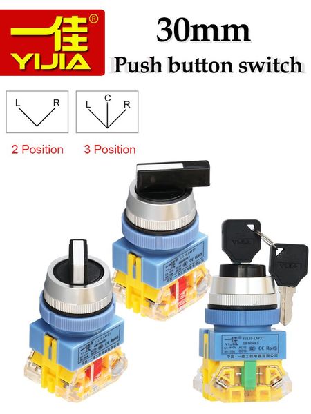 smart home control 30mm selector rotary knob push button switch self latching reset 2no 1no1nc 2/3 position lay37 key
smart home control 30mm selector rotary knob push button switch self latching reset 2no 1no1nc 2/3 position lay37 key