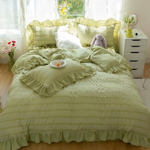 bedding sets bedroom seersucker lace duvet cover set princess quilt pillowcase 2/3 pcs full king size home bed clothes
bedding sets bedroom seersucker lace duvet cover set princess quilt pillowcase 2/3 pcs full king size home bed clothes