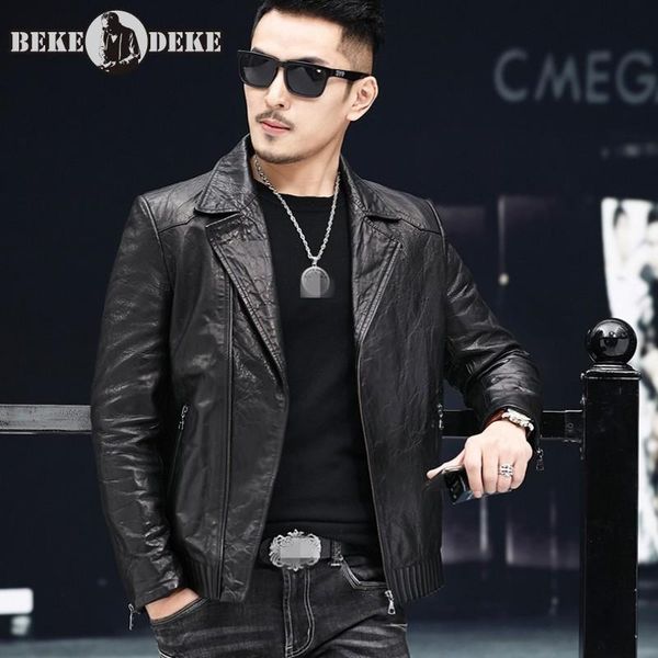 men's leather & faux brand 100% genuine jacket men spring autumn motorcycle jackets sheepskin coat plus size 5xl mens outerwear, Black
men's leather & faux brand 100% genuine jacket men spring autumn motorcycle jackets sheepskin coat plus size 5xl mens outerwear, Black