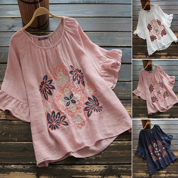 blouses vintage embroidery shirts women's summer blouse 2021 casual half sleeve blusas female o neck tunic plus size chemise 5xl, White
blouses vintage embroidery shirts women's summer blouse 2021 casual half sleeve blusas female o neck tunic plus size chemise 5xl, White