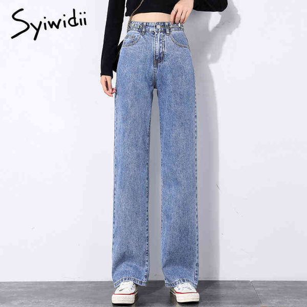 syiwidii straight jeans women fashion high waisted denim pants wide leg vintage streetwear full length trousers spring summer 211129, Blue
syiwidii straight jeans women fashion high waisted denim pants wide leg vintage streetwear full length trousers spring summer 211129, Blue