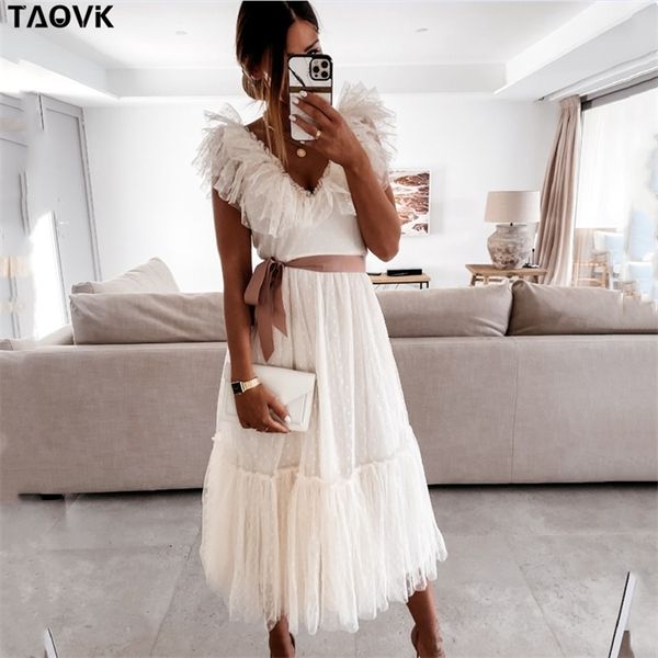 taovk women vintage long dress floral v-neck polka dots mesh sleeveless ruffles belt pleated dress elegant chic dress, Black;gray
taovk women vintage long dress floral v-neck polka dots mesh sleeveless ruffles belt pleated dress elegant chic dress, Black;gray
