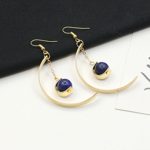 fashion ear jewelry fashion trend semicircle blue bead earrings alloy earrings jewelry, Silver
fashion ear jewelry fashion trend semicircle blue bead earrings alloy earrings jewelry, Silver