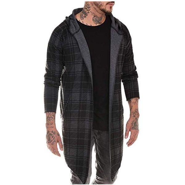 men's trench coats gothic coat long cardigan slim cloak hooded knitted plaid jacket fashion, Tan;black
men's trench coats gothic coat long cardigan slim cloak hooded knitted plaid jacket fashion, Tan;black