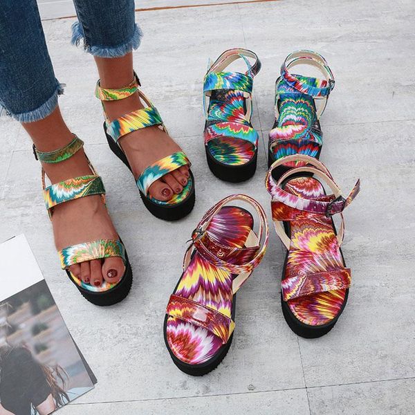 women's sandals platform ethnic style buttons shoes summer open toe ankel strap print flat beach casual, Black
women's sandals platform ethnic style buttons shoes summer open toe ankel strap print flat beach casual, Black