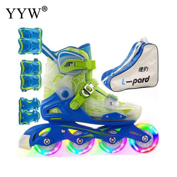 inline & roller skates size 28-39 kids skate skating shoes set pvc adjustable flash wheels patines with helmet knee protector gear
inline & roller skates size 28-39 kids skate skating shoes set pvc adjustable flash wheels patines with helmet knee protector gear