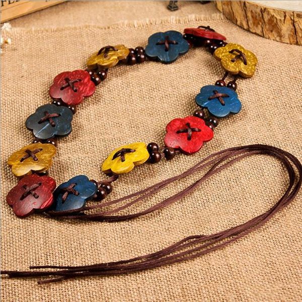 belts bohemian style woman beads vintage handmade knitted wax rope wood flower long chain belt shell decoratation, Black;brown
belts bohemian style woman beads vintage handmade knitted wax rope wood flower long chain belt shell decoratation, Black;brown