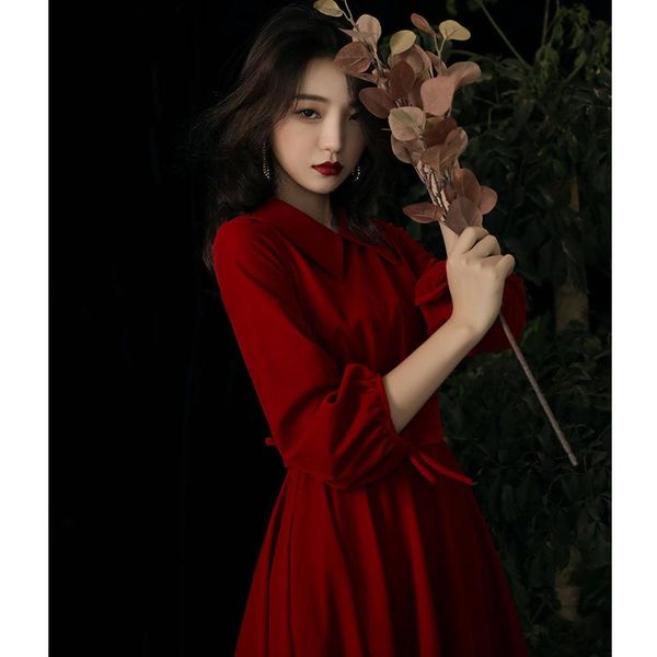 ethnic clothing 2021 bride burgundy turn-down-collar long a-line evening dress sleeve party gown xs s l xl xxl, Red
ethnic clothing 2021 bride burgundy turn-down-collar long a-line evening dress sleeve party gown xs s l xl xxl, Red