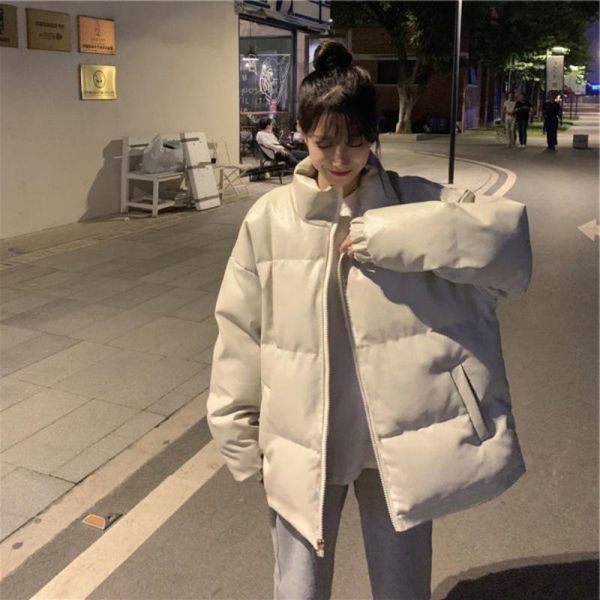 women's leather & faux yasuguoji women pu parkas high street solid faxu coats elegant winter thick warm cotton jackets loose outerwear, Black
women's leather & faux yasuguoji women pu parkas high street solid faxu coats elegant winter thick warm cotton jackets loose outerwear, Black