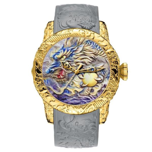 wristwatches megalith dragon sculpture watch men waterproof big dial quartz emboss clock 8041 relojes hombre, Slivery;brown
wristwatches megalith dragon sculpture watch men waterproof big dial quartz emboss clock 8041 relojes hombre, Slivery;brown