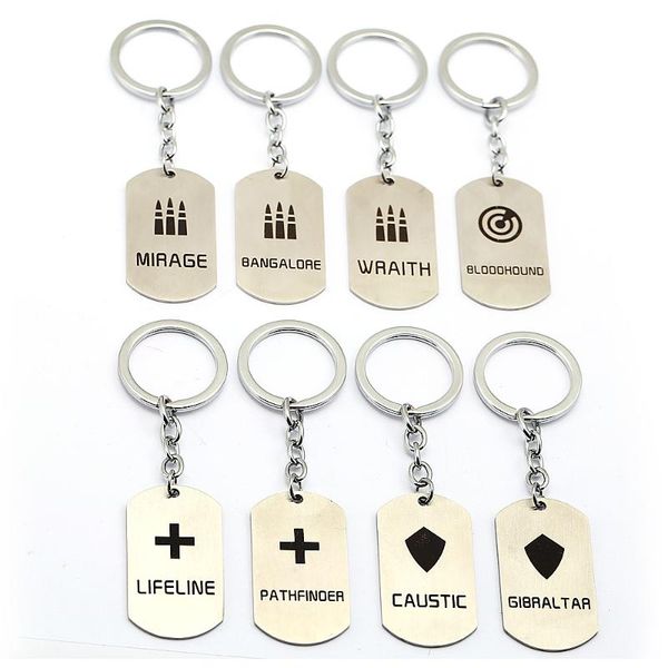 keychains hsic 8 styles stainless steel keyrings game apex legends keychain bag key holder jewelry ring men fans gifts llaveros, Silver
keychains hsic 8 styles stainless steel keyrings game apex legends keychain bag key holder jewelry ring men fans gifts llaveros, Silver