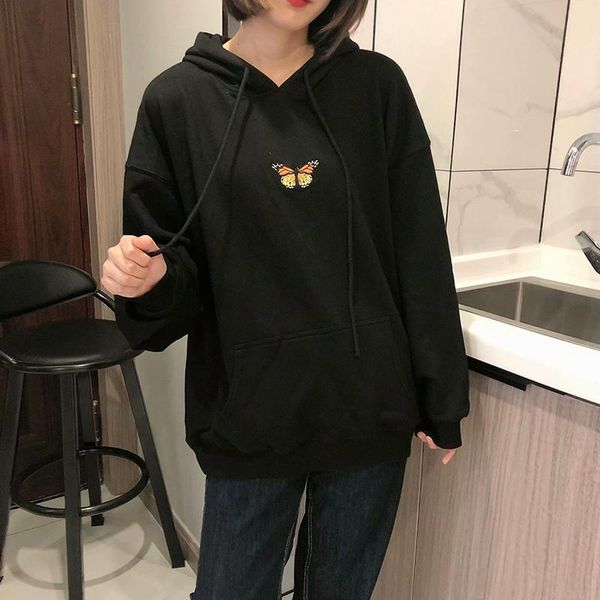 women's hoodies & sweatshirts unuth girls oversize cotton 2021 spring-autumn fashion ladies embroidery pullovers vintage women chic out, Black
women's hoodies & sweatshirts unuth girls oversize cotton 2021 spring-autumn fashion ladies embroidery pullovers vintage women chic out, Black