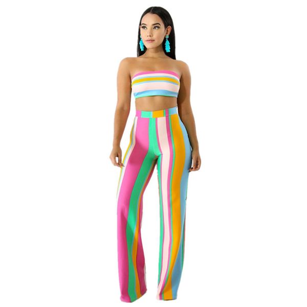 striped 2 piece set women pant and strapless crop women pants set party club two piece summer outfits matching set, Black;white
striped 2 piece set women pant and strapless crop women pants set party club two piece summer outfits matching set, Black;white