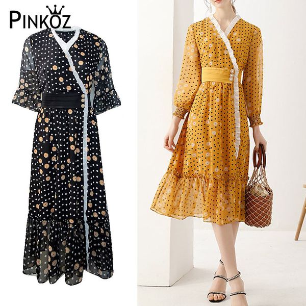 v-neck midi dress polka dot printed elegant office lady buttons high waist plus size dresses for women casual party mujer 210421, Black;gray
v-neck midi dress polka dot printed elegant office lady buttons high waist plus size dresses for women casual party mujer 210421, Black;gray