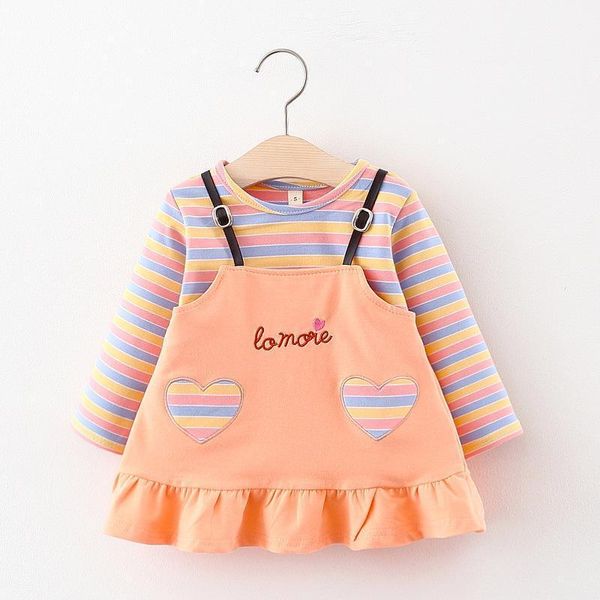 girl's dresses 2021 spring autumn baby girl cute dress toddler striped costumes infant decorative love vestidos birthday for women1, Red;yellow
girl's dresses 2021 spring autumn baby girl cute dress toddler striped costumes infant decorative love vestidos birthday for women1, Red;yellow