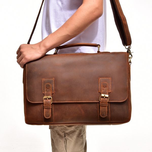 leather men's briefcase portable one shoulder computer bag high capacity crazy horse busins men's 818-169
leather men's briefcase portable one shoulder computer bag high capacity crazy horse busins men's 818-169