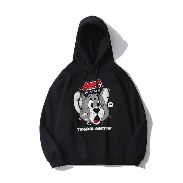fashion fleece hoodies cartoon mouse embroidered plush sweater men's ins brand hoodie bf harajuku loose pullover, Black
fashion fleece hoodies cartoon mouse embroidered plush sweater men's ins brand hoodie bf harajuku loose pullover, Black