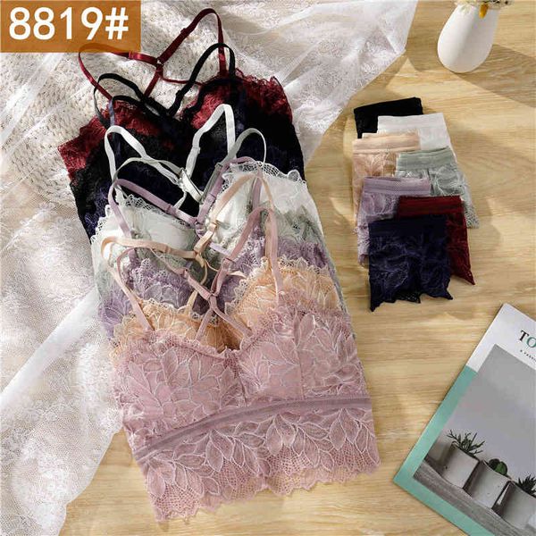 lace pattern bra underwear suit women open back cross adjustable shoulder strap without steel ring, Black;white
lace pattern bra underwear suit women open back cross adjustable shoulder strap without steel ring, Black;white