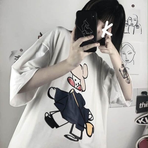women's t-shirt men and women 2021 short-sleeved korean loose cartoon printing wild student harajuku style white print
women's t-shirt men and women 2021 short-sleeved korean loose cartoon printing wild student harajuku style white print