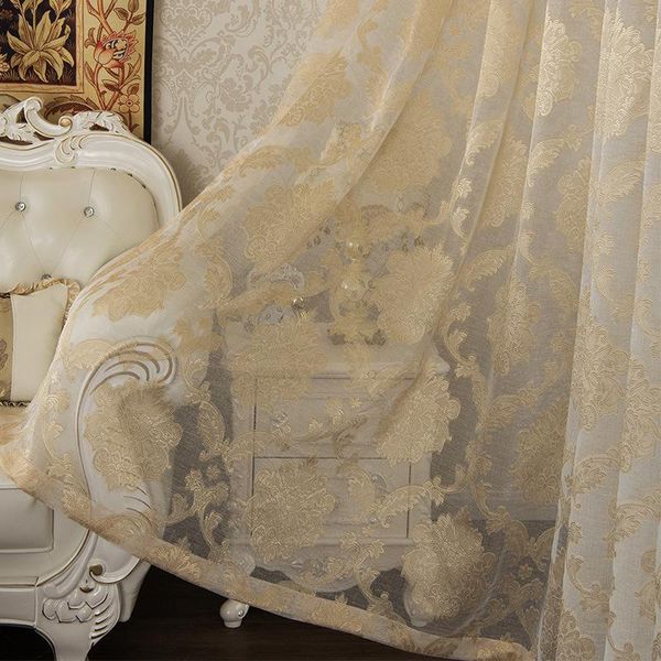 curtain & drapes luxury european jacquard tulle curtains for living room bedroom windows treatment beige white sheer screen
curtain & drapes luxury european jacquard tulle curtains for living room bedroom windows treatment beige white sheer screen