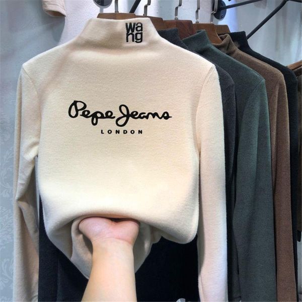 women's sweaters double-sided german velvet brushed bottoming shirt for women in autumn and winter with a western style half-high colla, White;black
women's sweaters double-sided german velvet brushed bottoming shirt for women in autumn and winter with a western style half-high colla, White;black
