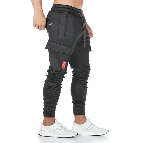 men's pants fitness sweatpants drawstring male outdoor gym running training slacks multi-pocket jogging squats full length cargo, Black
men's pants fitness sweatpants drawstring male outdoor gym running training slacks multi-pocket jogging squats full length cargo, Black