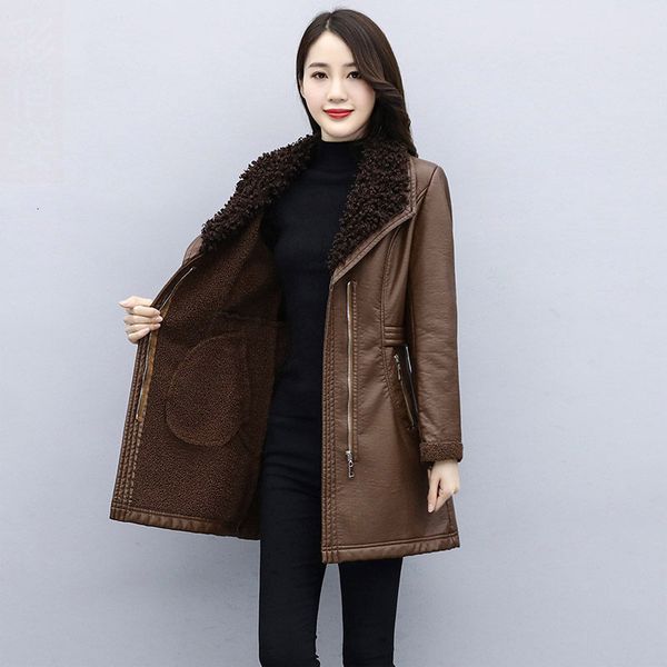 korean women's leather jacket winter motorcycle clothes mid-length sewing lambswool fancy warm suit wear blazer y1309 dheb, White;black
korean women's leather jacket winter motorcycle clothes mid-length sewing lambswool fancy warm suit wear blazer y1309 dheb, White;black