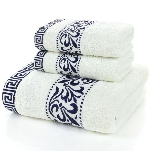 towel three-piece cotton blue and white porcelain style floral pattern 2 face hand towels 1 bath set gift for family home
towel three-piece cotton blue and white porcelain style floral pattern 2 face hand towels 1 bath set gift for family home