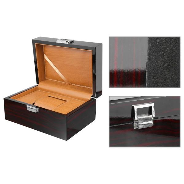 watch boxes & cases 1pc lacquered wooden jewelry storage box durable organizer, Black;blue
watch boxes & cases 1pc lacquered wooden jewelry storage box durable organizer, Black;blue