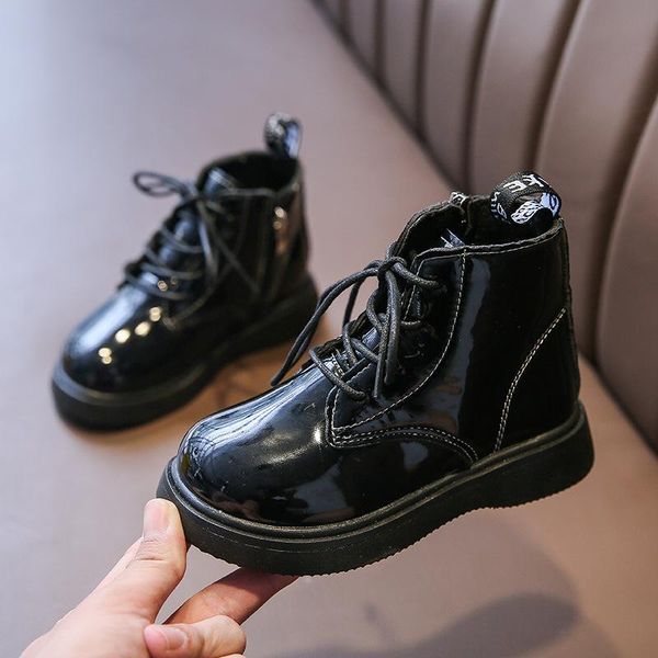 boots girls patent leather short round-toe boys casual ankle platform autumn students size 26-36 black botas, Black;grey
boots girls patent leather short round-toe boys casual ankle platform autumn students size 26-36 black botas, Black;grey