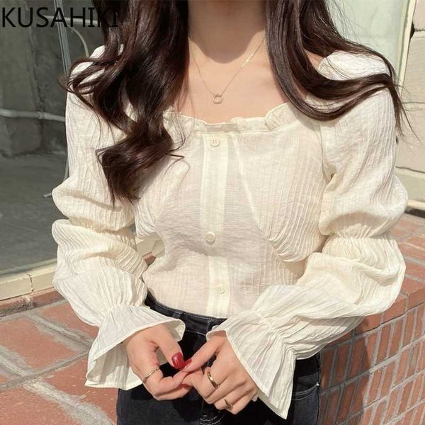 kusahiki women blouse off shoulder strapless sweet flare sleeve shirt spring korean elegant pullover blusas 6e968 210602, White
kusahiki women blouse off shoulder strapless sweet flare sleeve shirt spring korean elegant pullover blusas 6e968 210602, White