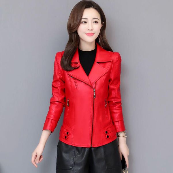 women's leather & faux 2021 fashion jacket women long sleeve slim pu outwear female spring and autumn suede coat x592, Black
women's leather & faux 2021 fashion jacket women long sleeve slim pu outwear female spring and autumn suede coat x592, Black