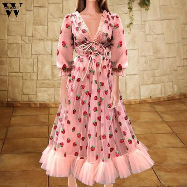 casual dresses women pink strawberry dress elegant party v neck lantern sleeve floral mid mesh vintage #st, Black;gray
casual dresses women pink strawberry dress elegant party v neck lantern sleeve floral mid mesh vintage #st, Black;gray