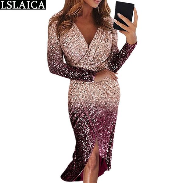 woman clothing elegant sequin dress long sleeve v-neck fashion women colorful evening party club maxi female 210515, Black;gray
woman clothing elegant sequin dress long sleeve v-neck fashion women colorful evening party club maxi female 210515, Black;gray