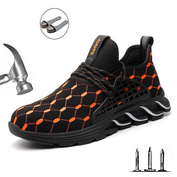 boots steel cap fashion safety large size breathable anti-smashing anti-puncture work shoes lightweight shoe, Black
boots steel cap fashion safety large size breathable anti-smashing anti-puncture work shoes lightweight shoe, Black