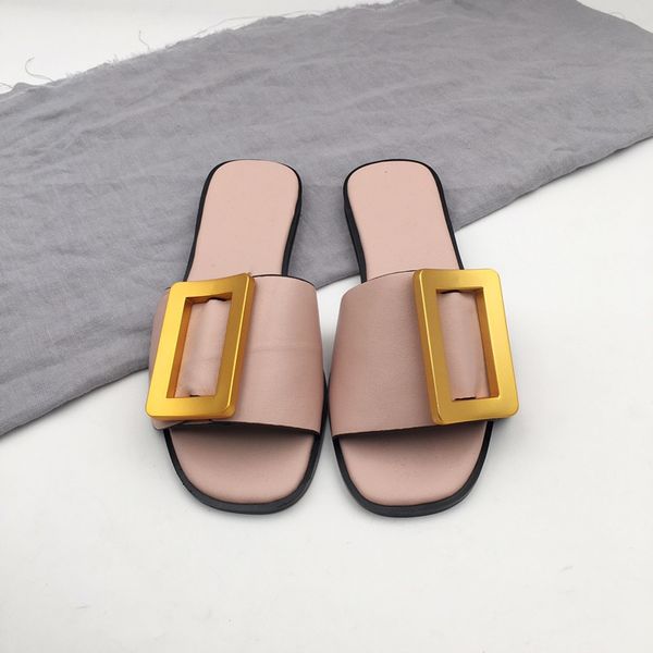 japan original single ilama japanese slippers summer new style generous buckle flat heel simple female cool, Black