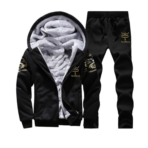 men's tracksuits hoodie winter warm polar fleece zipper sweater jacket coat pants casual printing letters plus velvet thick suit #10, Gray
men's tracksuits hoodie winter warm polar fleece zipper sweater jacket coat pants casual printing letters plus velvet thick suit #10, Gray