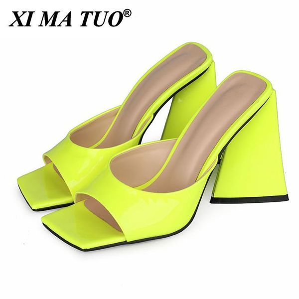 dress shoes candy color peep-toe sandals women chunky high heels mules summer slides patent leather ladies slippers beach, Black
dress shoes candy color peep-toe sandals women chunky high heels mules summer slides patent leather ladies slippers beach, Black